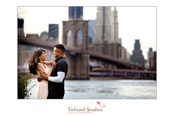 Tina + Salju :: New York Engagement Photography - Brooklyn Bridge