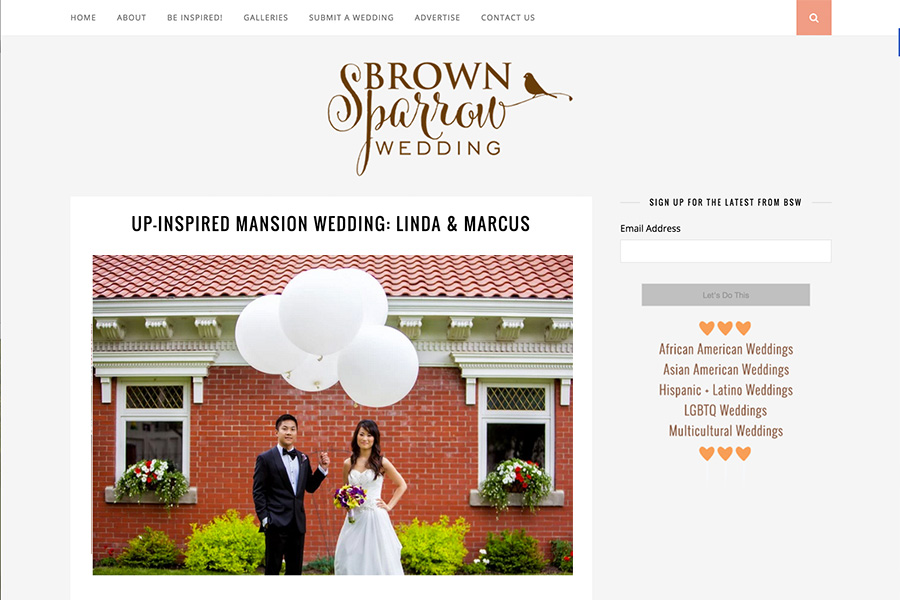Brown Sparrow Wedding featured wedding of Linda + Marcus