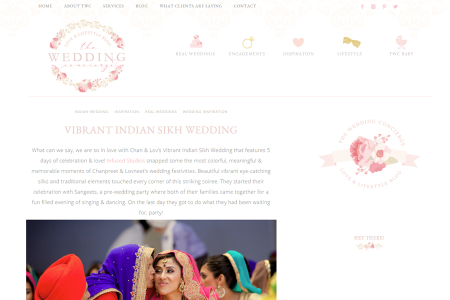 Featured Indian Wedding on The Wedding Concierge