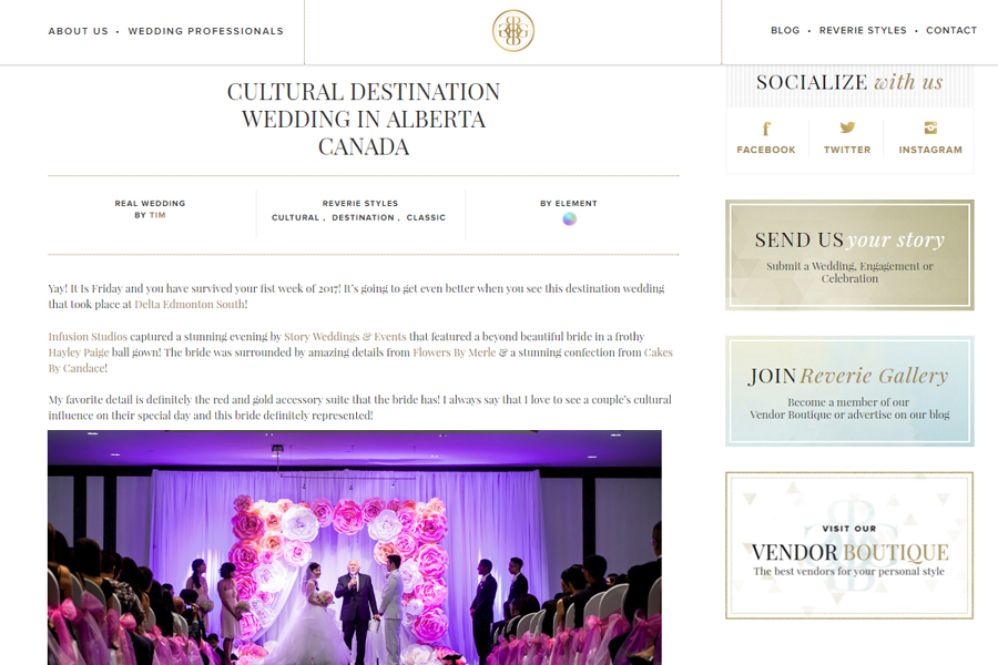 Featured Edmonton Wedding Photography :: Reverie Gallery