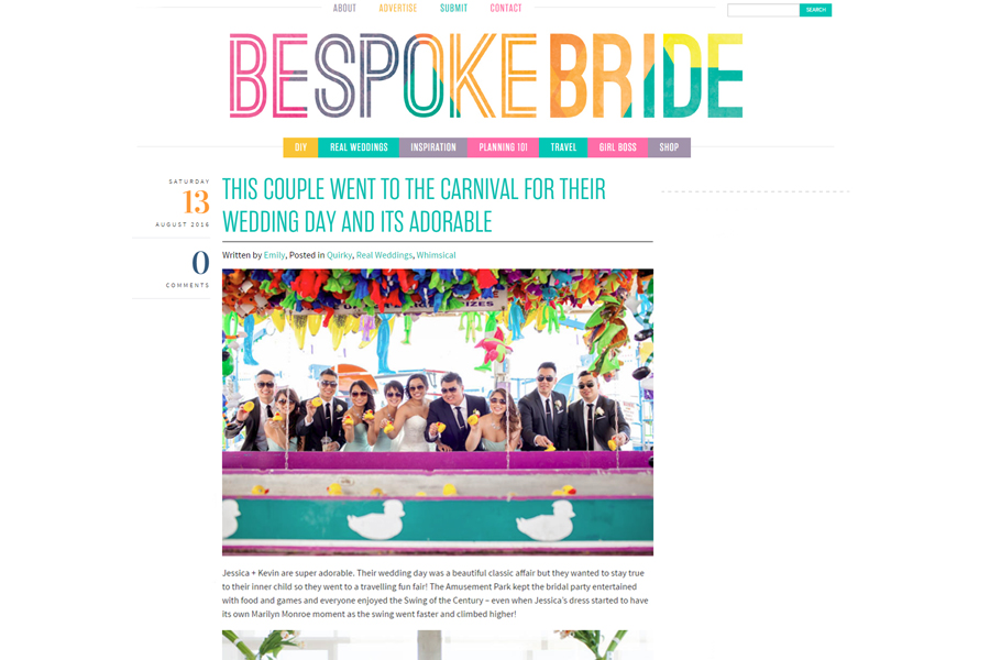 Creative Edmonton wedding photography on Bespoke Bride