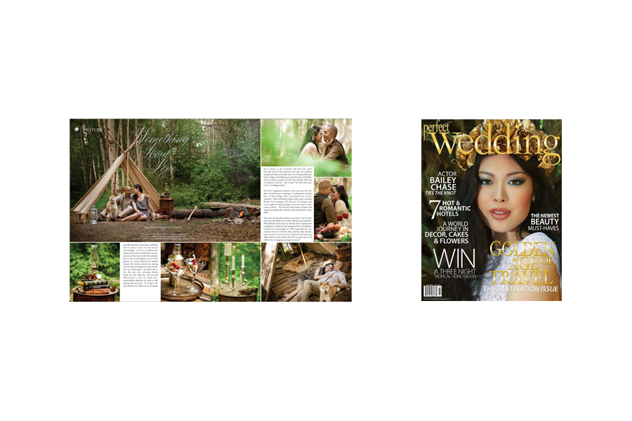 Perfect Wedding Magazine Glamping Engagement Session Feature