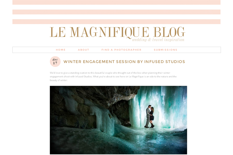 Winter engagement session on Le Magnifique