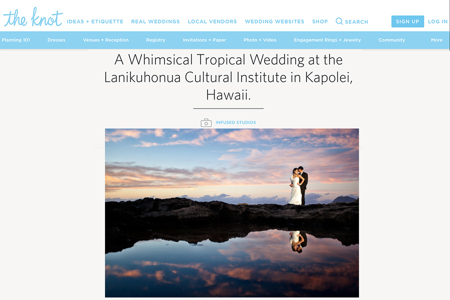 Featured Hawaii wedding on the knot