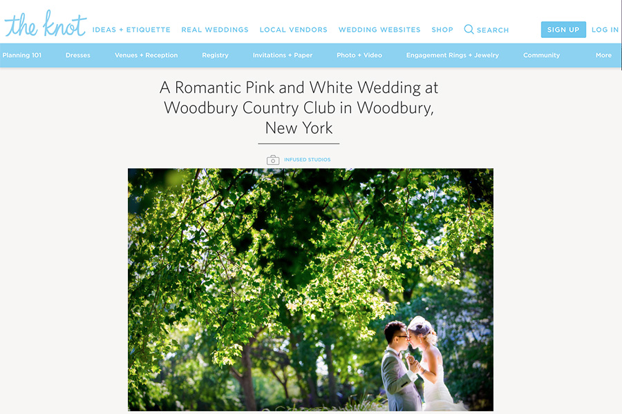 Featured NYC wedding on the Knot