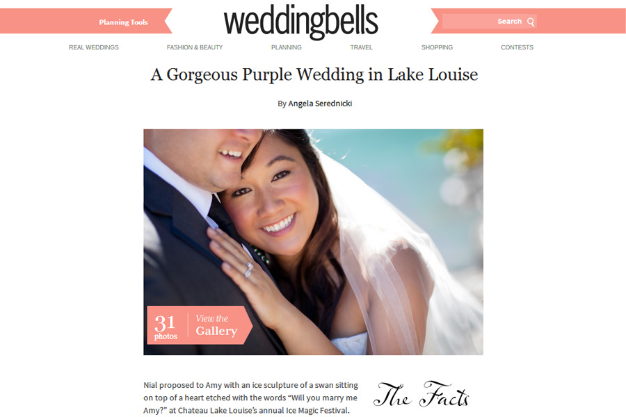weddingbells :: Amy + Nail's Lake Louise Destination Wedding