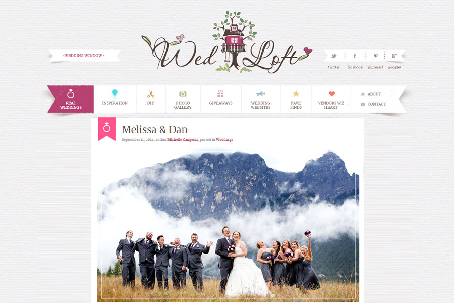 Canmore Destination Wedding featured on WedLoft