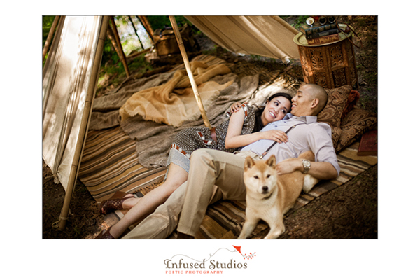 Stylised engagement session ::  Vintage Glamping