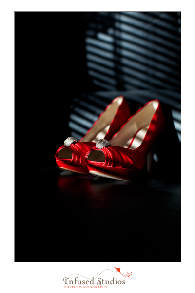 Red Platform wedding shoes