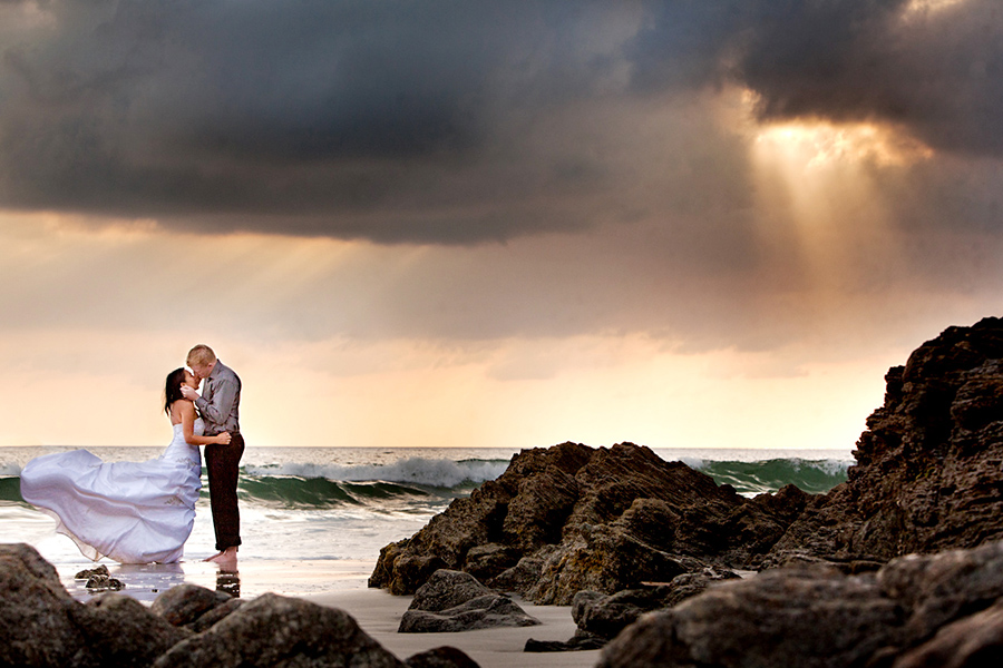 Sunset bridal portrait :: Destination Wedding Photography by infusedstudios.ca