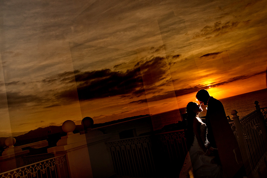 Sunset silhouette :: Destination Wedding Photography by infusedstudios.ca