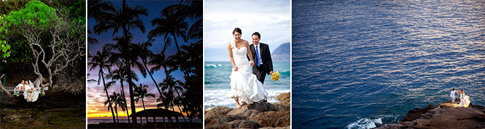 Felicia + Roby Wedding collage :: Hawaii Wedding Photography