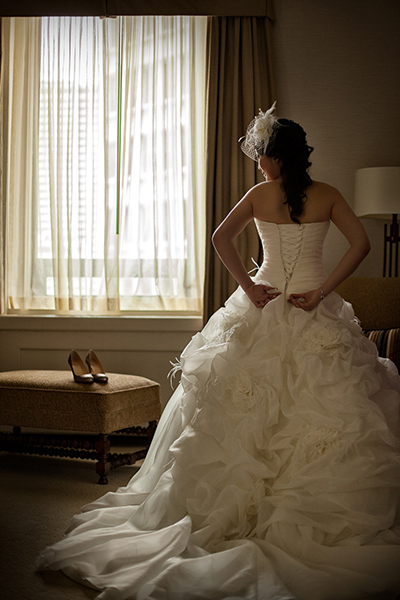 Back of dress :: Wedding Photography Calgary