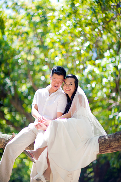 Cuddling up on a tree branch :: Destination Wedding Photography
