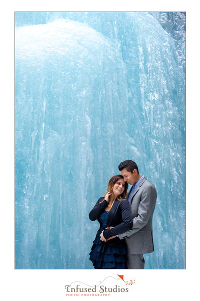 Winter engagement photos :: Jasper Ice Caves