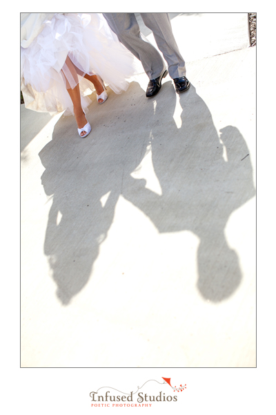 Bridal portraits with shadows
