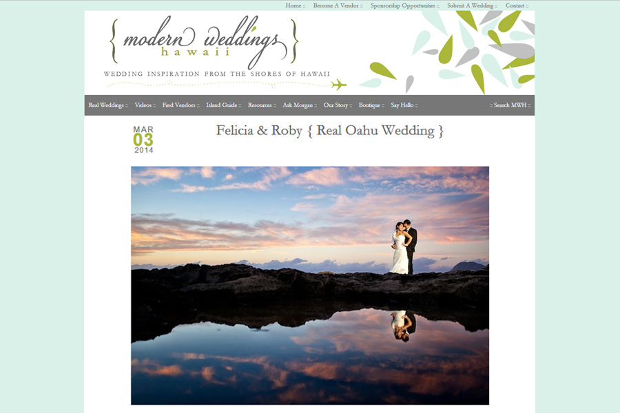 Featured Destination Wedding :: Felicia + Roby, Hawaii