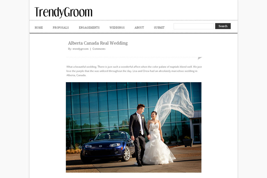 Featured Wedding :: Lisa + Drew on Trendy Groom