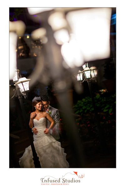 Nighttime bridal portraits