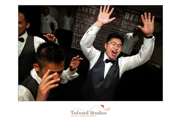 Groomsmen on the dance floor