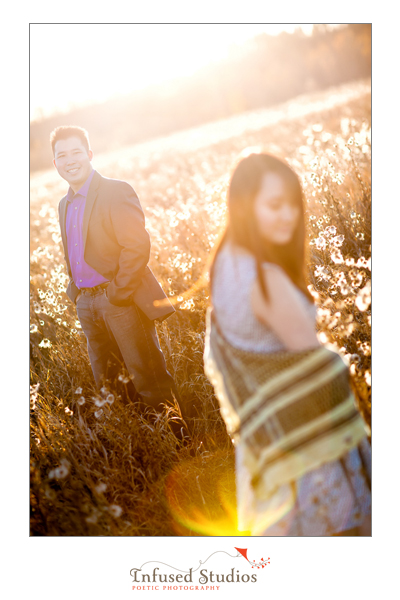 Sunset engagement photo