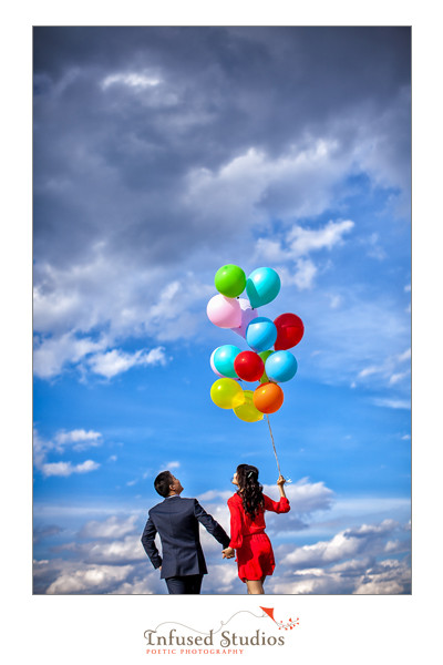 Disney's Up inspired engagement photo