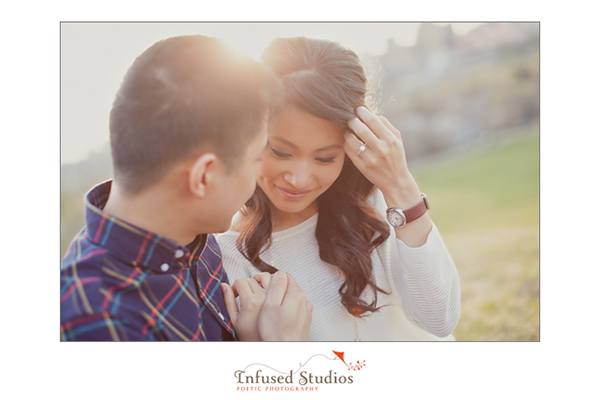 Sunset engagement photo