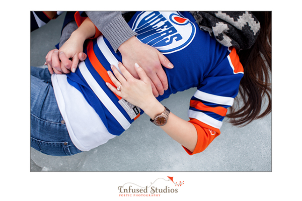 Oilers inspired engagement session