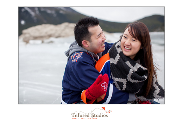 Winter engagement photography