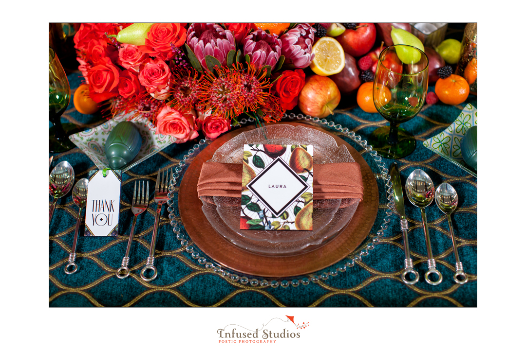 Art deco inspired table setting