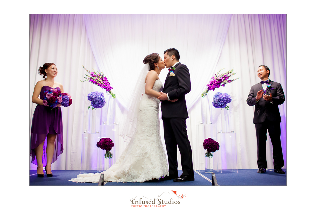 Edmonton Wedding Photographers :: Ada + Henry first kiss