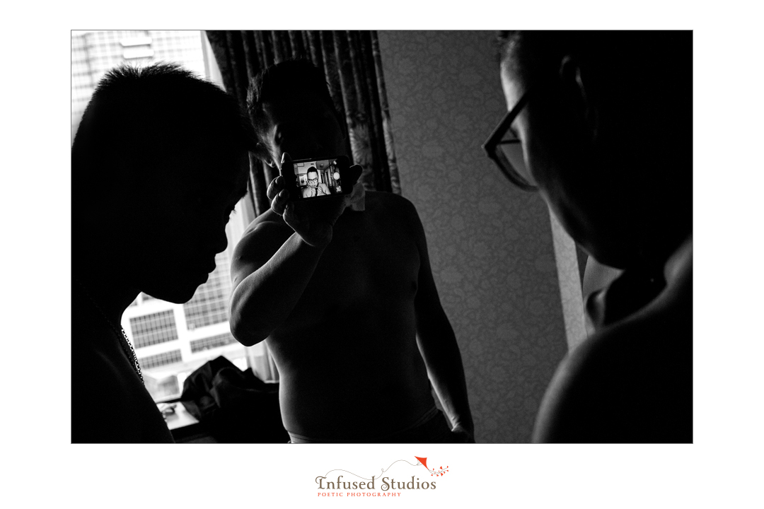 Edmonton wedding photography :: groomsmen getting ready