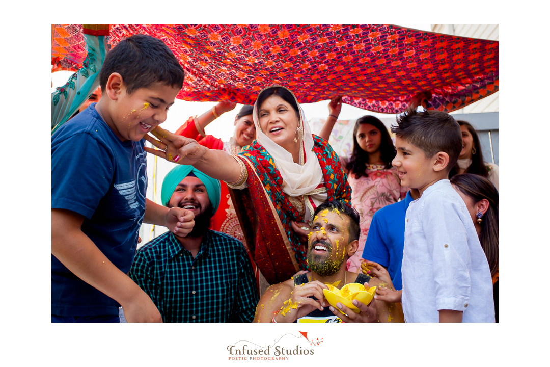 Edmonton Wedding Photographers :: Maiyaan tumeric paste everywhere