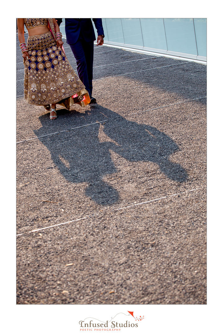 Creative Edmonton wedding photographers :: shadows of bride and groom