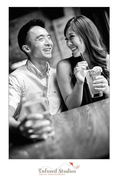 Edmonton black & white engagement photography