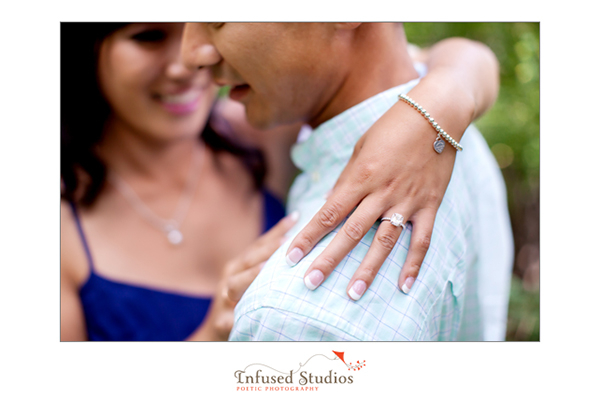 Detailed engagement photography