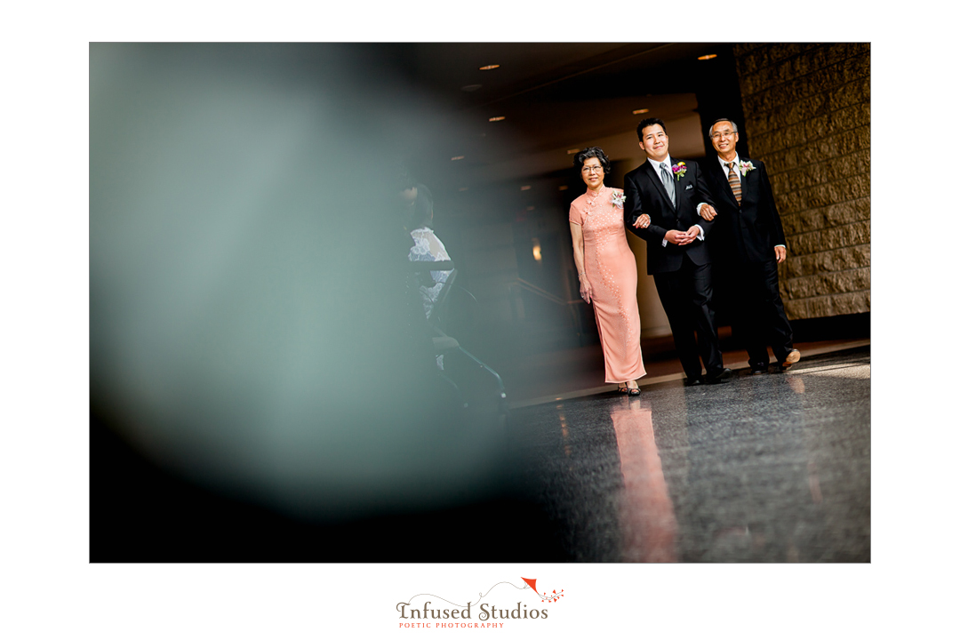 Edmonton wedding photographers :: groom walking down aisle