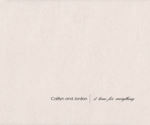 Destination engagement album :: front cover for Caitlyn + Jordan