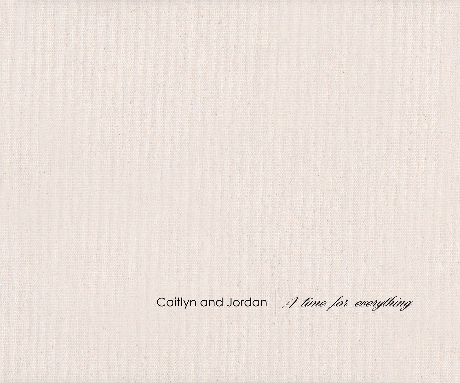 Destination engagement album :: front cover for Caitlyn + Jordan