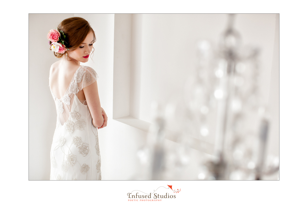 Paris inspired styled wedding shoot by Edmonton wedding photographers :: embroidered wedding dress