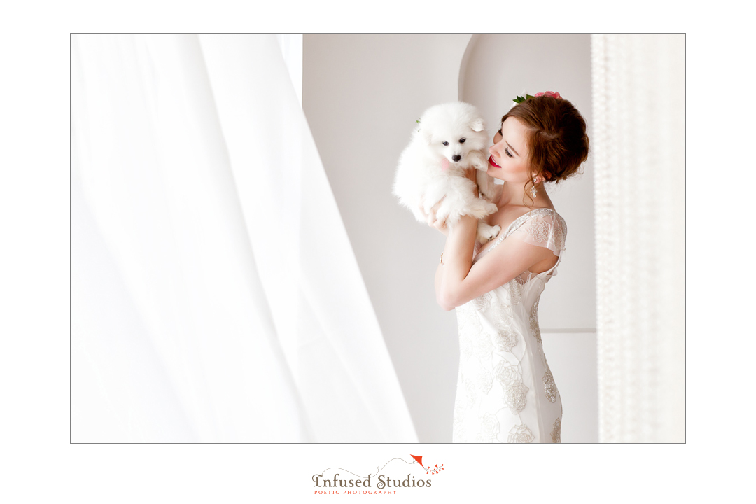 Paris inspired styled wedding shoot by Edmonton wedding photographers :: embroidered wedding dress creative shot