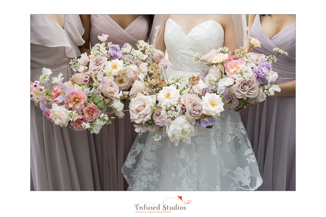 Bridal bouquets by Calgary wedding photography by Infused Studios
