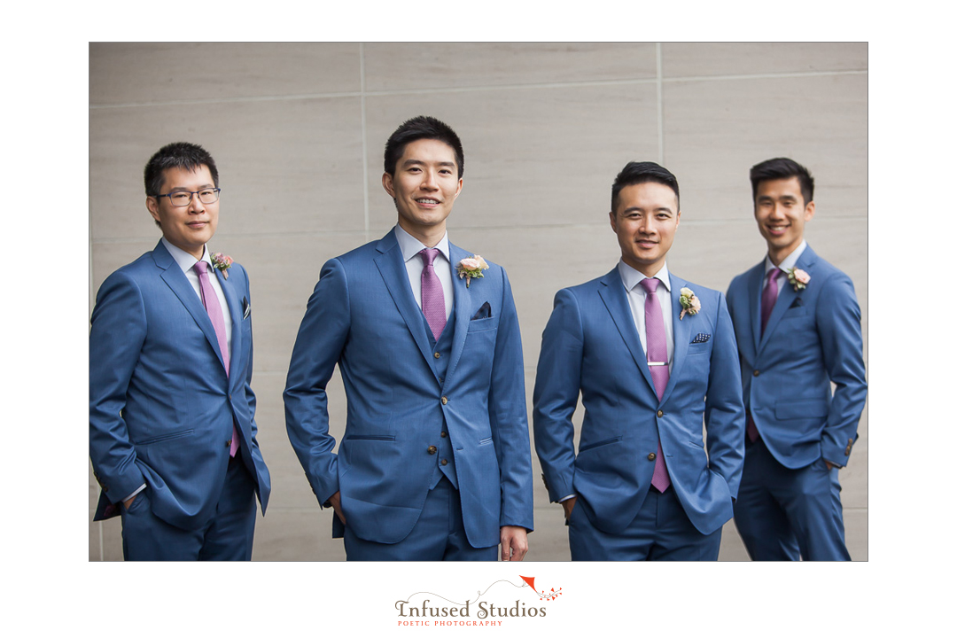 Groom & groomsmen by Calgary wedding photography by Infused Studios