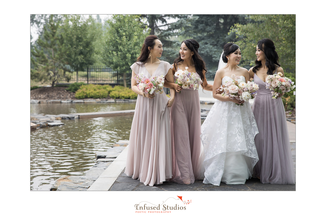 Bride & bridesmaids by Calgary wedding photography by Infused Studios