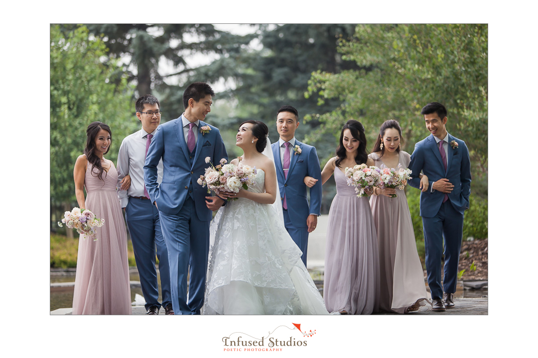 wedding party by Calgary wedding photography by Infused Studios