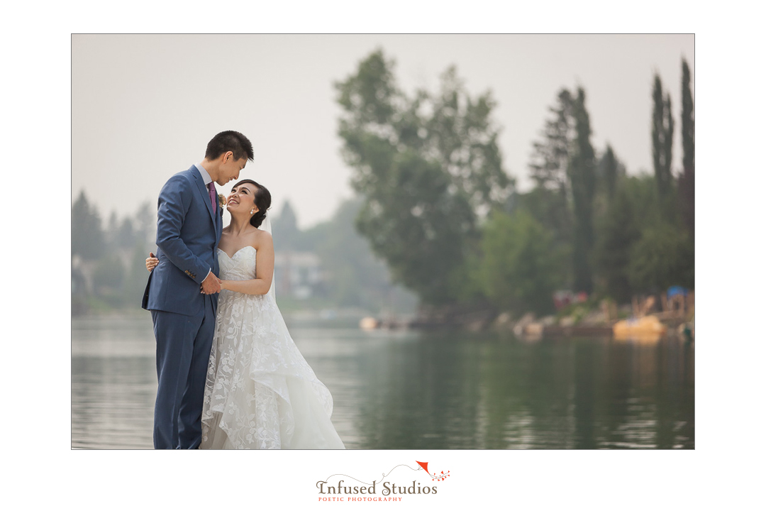 Bridal portrait by Calgary wedding photographers Infused Studios
